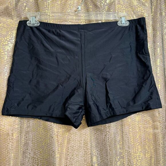 Younique Swim Black Boy Shorts Stretchy Plus Size 20W NWOT - Picture 1 of 7